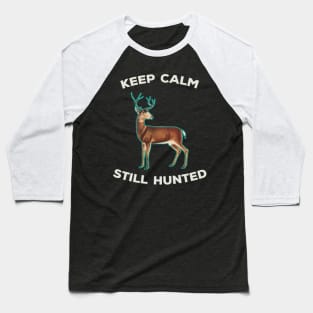 Vintage Deer Keep Calm Meme Baseball T-Shirt